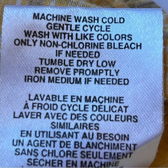 Columbia Men's Short Sleeve Button Down Shirt Yellow/Gray Plaid Size Large - Picture 8 of 9